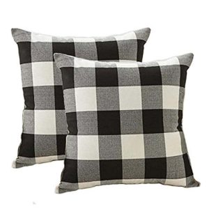 Black & White Buffalo Check Throw Pillow Covers