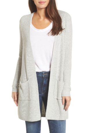 halogen Long Ribbed Cardigan